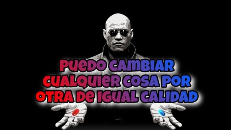 cambiar una cosa por otra