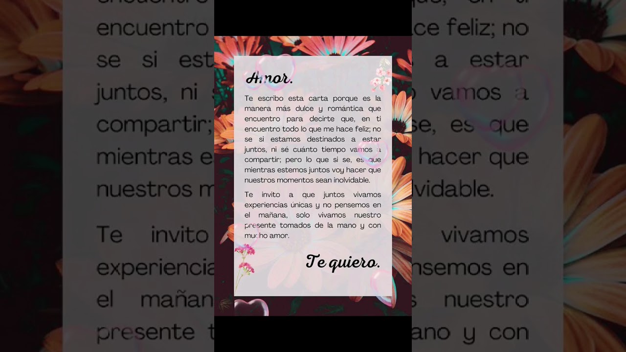 carta para escribirle a tu novia