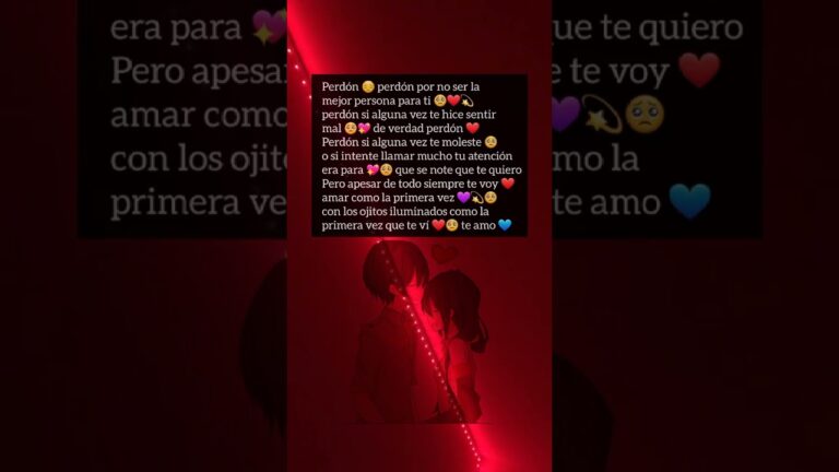 carta para pedir perdón a tu pareja