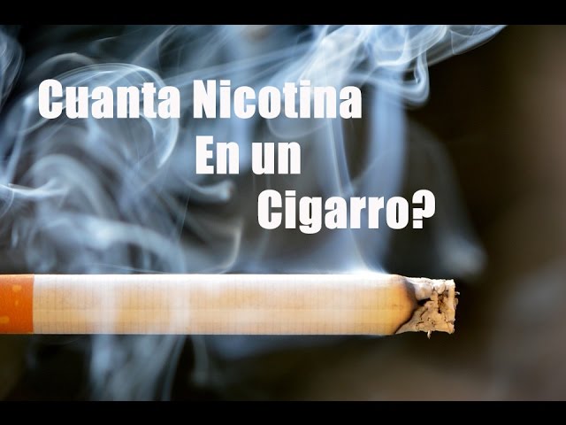 cuanto porcentaje de nicotina tiene un cigarro